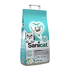 Sanicat Bentonit Süper Topaklanan Pamuk Kokulu İnce Taneli Kedi Kumu (10 L)