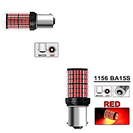 .QUALITY. ( 2 X ADET ) 1 TAKIM. LED 93 21W TEK DUY SNYAL AMPUL 12V 144 LED ŞEFFAF RED ( 21W 93 AMPUL 144 LED KIRMIZI )