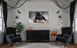 Koşan Atlı Cam Tablo