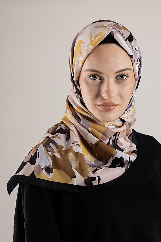 DESENLİ FRANSIZ İPEĞİ EŞARP DESEN-3