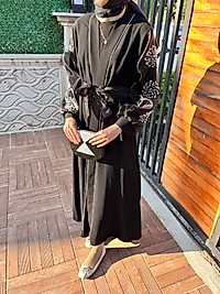 İncili Organze Abaya