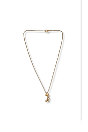 Gold, Tekli Zirkon Taşlı Kedi Kolye