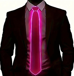 Neon Şeritli, Led Işıklı Kravat
