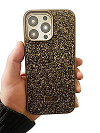 İphone 16 Pro Max Taşlı Telefon Kılıfı Gold