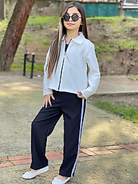 Siyah Ekuri Kemerli Tulum Ve Gömlek İkli Kombin