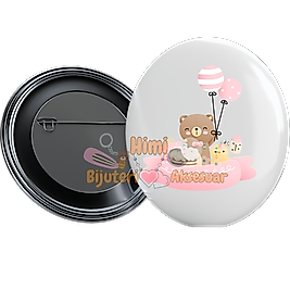 Kız Erkek Çocuk Baby Shower Metal Resimli İğneli Buton Rozet Magnet Anahtarlık Açacak Çanta Rozetleri M5