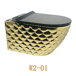 SİYAH KAPAKLI GOLD KLOZET