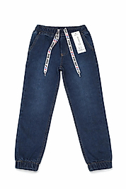 6-10 Yaş Lastikli Paça  Mavi Erkek Çocuk Kot Pantolon