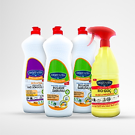 BIOZENITH 4'LÜ FIRSAT PAKETİ (YAĞ SÖKÜCÜ JEL + 2 X BULAŞIK SABUNU + BIO GÜÇ SARI)