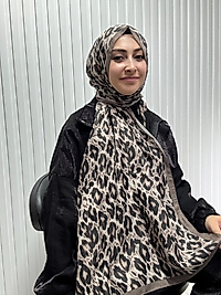 Zer Leopar Desen Şal