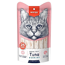 Wanpy Ton Balığı Karides 25x14 gr Sıvı Kedi Ödül Maması