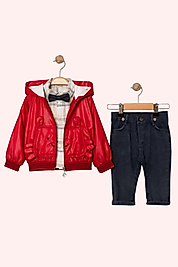 Erkek Bebek 3’lü Şık Takım – 6-24 Ay (Ceketli & Papyonlu)