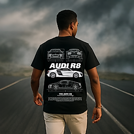 AUDI R8 - Tasarım Baskılı Oversize Tişört
