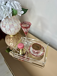 Tek kişilik pirinç kenarlı tepsi adet