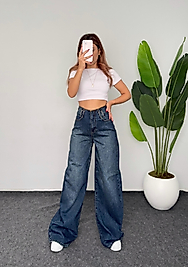 BEL DETAYLI WİDE LEG