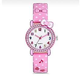 PEMBE SEVİMLİ KIZ ÇOCUK KOL SAATİ