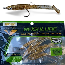 Afishlure 3 gr 6 cm Silikon Yem 6 adet (Sarı Simli)