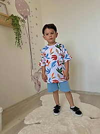 Erkek Çocuk Kot Şortlu Takım