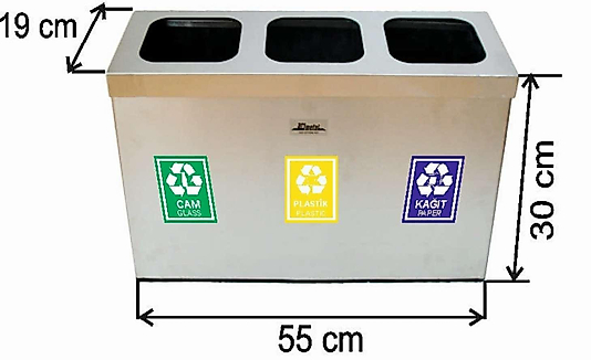 ODA TİPİ GERİ DÖNÜŞÜM SETİ PASLANMAZ ( KDV DAHİL )