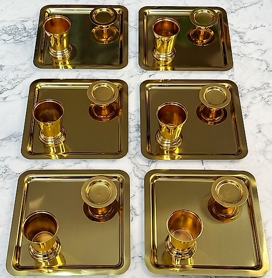 Gold 18 Parça Tepsili Sunum Seti