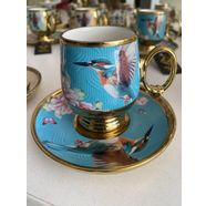 Royking Kuş Model 6 lı Porselen Kahve Fincanı