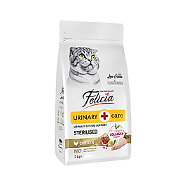 Felicia Urinary & Care Hipoalerjenik Az Tahıllı Tavuk Etli Kısırlaştırılmış Yetişkin Kedi Maması (2 kg)