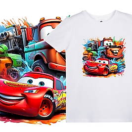 Cars Şimşek McQueen Tasarım Baskılı Çocuk Tişört