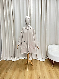 Yün kaşe ceket panço