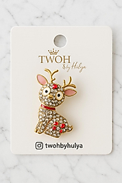 Noel Geyik Sevimli Broş