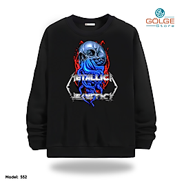 Metallica Model Bisiklet Yaka Erkek kadın Slimfit Sweatshirt