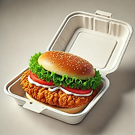 Köpük Büyük Hamburger Kabı