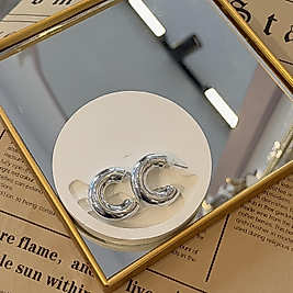 Kalın Silver Halka Küpe