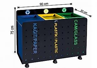 Geri Dönüşüm Kovası İç Kovalı 3'lü ( KDV DAHİL )