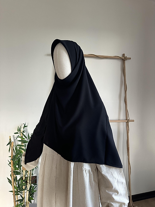 Siyah Pamuk Viskon Eşarp 120 cm