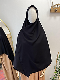 Siyah Bambu Viskon Eşarp 140 cm