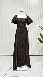 Kardelen Kahverengi Abiye