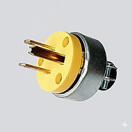 Amerikan Tipi Metal Gövdeli Erkek Fiş - 15A 125V NEMA 5-15P Kablo Tipi Topraklı