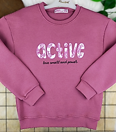 3 - 12 Yaş Arası Üçiplik Şardonlu Kız Çocuk Sweat