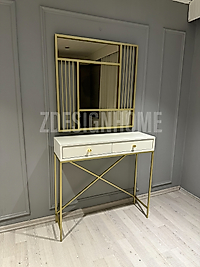 90 CM BRONZ AYNA, 95X30X100 CM DRESUAR GOLD Z06