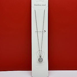 Yüz dilde seni seviyorum yazılı dönen uçlu çelik kolye silver