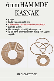 8'li ham mdf vidasız kasnak (6 MM Kalınlık) ( Toplam 5 takım )