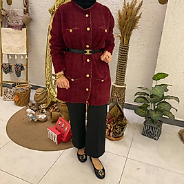 Chanel model hırka /bordo