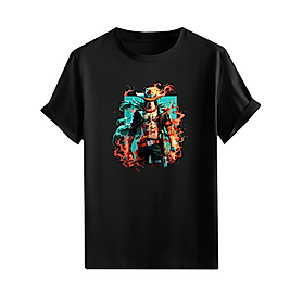Anime Karakter Tarzı Baskılı Oversize Unisex Tişört