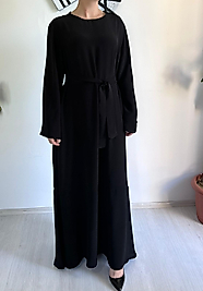 Siyah maroken volanlı elbise. Kıd: 17