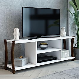Mila Ahşap Raflı Televizyon Sehpası, Televizyon Ünitesi / Tv Ünitesi, Tv Sehpası / 120x30 cm ( Beyaz )