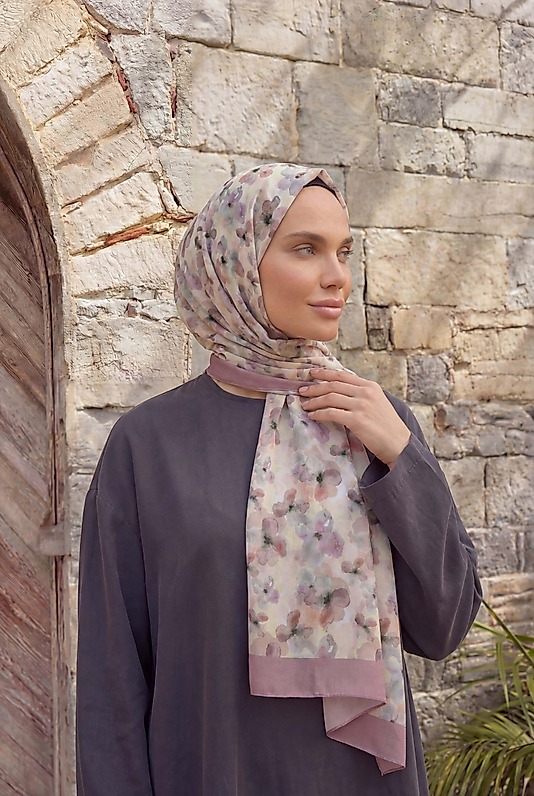 ALFA SİLK ŞAL PASTEL ÇİÇEK DESEN-2