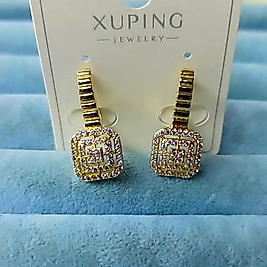Xuping 14K Baget Taşlı Küpe