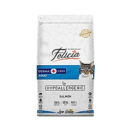 Felicia Derma Care Hipoalerjenik Az Tahıllı ve Somonlu Yetişkin Kedi Maması (2 kg)