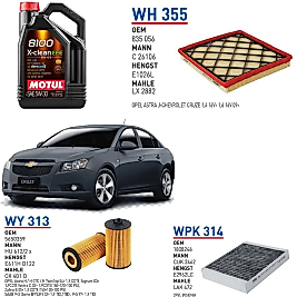 CHEVROLET CRUZE 1.6 MOTOR 124 HP YAĞ BAKIM SETİ