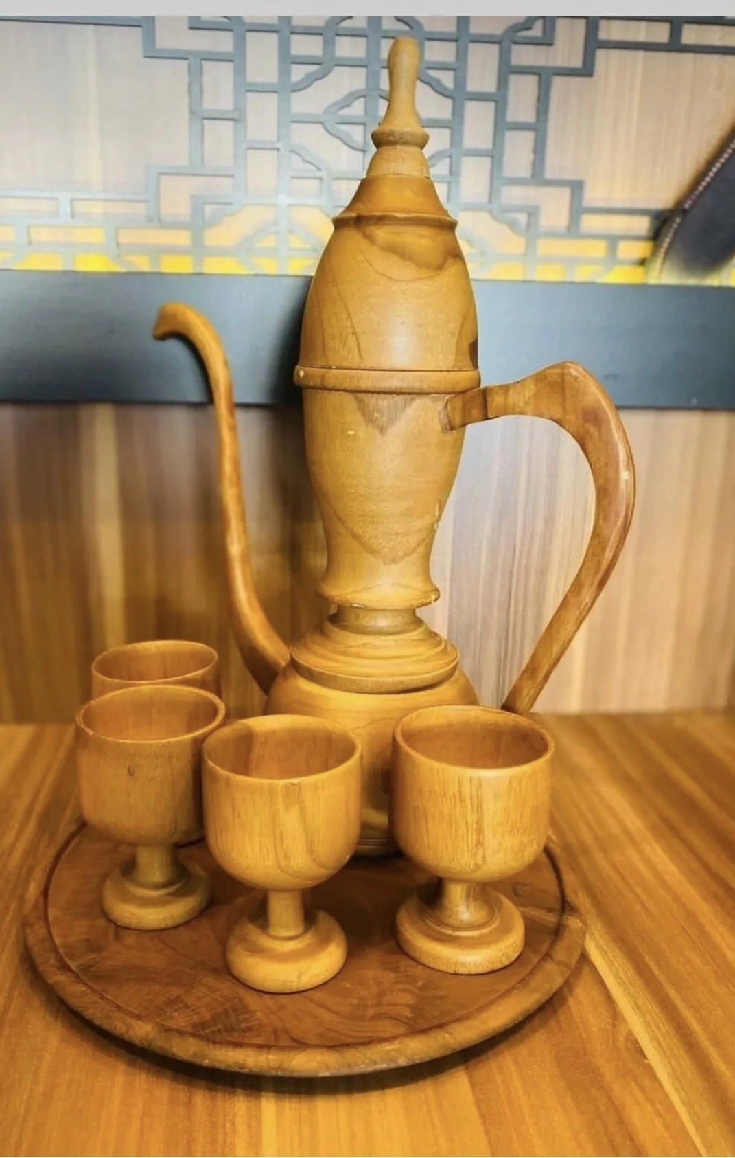 Ofis Hediyesi El Yapım Ahşap Dekor Masa Ev Dekor